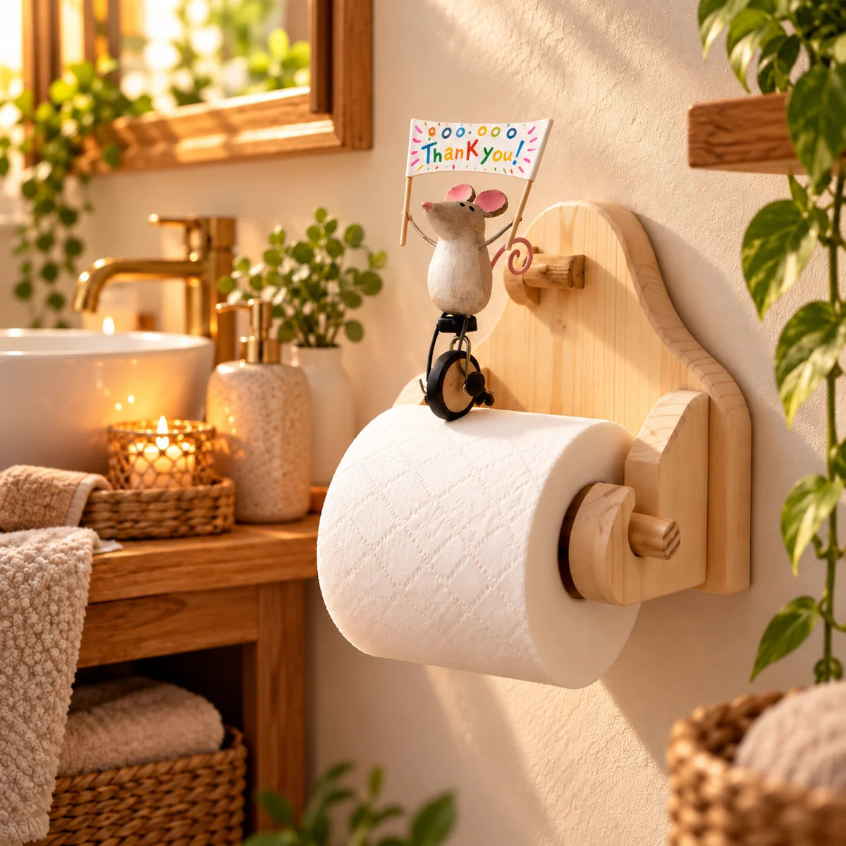 Mouse toilet paper holder