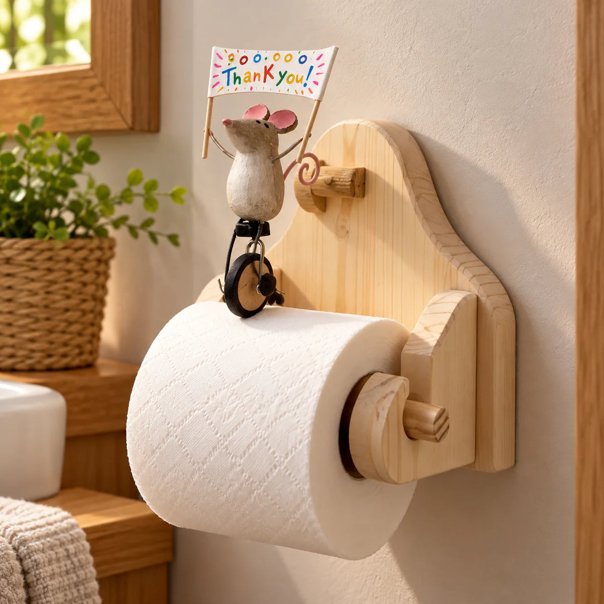 Mouse animal toilet paper holder