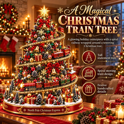 🎄 North Pole Christmas Express Tree | Lighted Spiral Train Display
