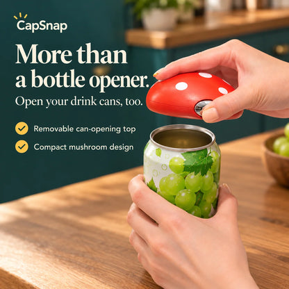⏰Limited Stock 50% OFF - 🍄 Magnetic Mushroom Bottle Opener – 3-in-1 Cap Remover & Can Opener Kitchen Gadget