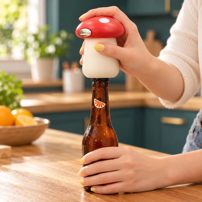 ⏰Limited Stock 50% OFF - 🍄 Magnetic Mushroom Bottle Opener – 3-in-1 Cap Remover & Can Opener Kitchen Gadget
