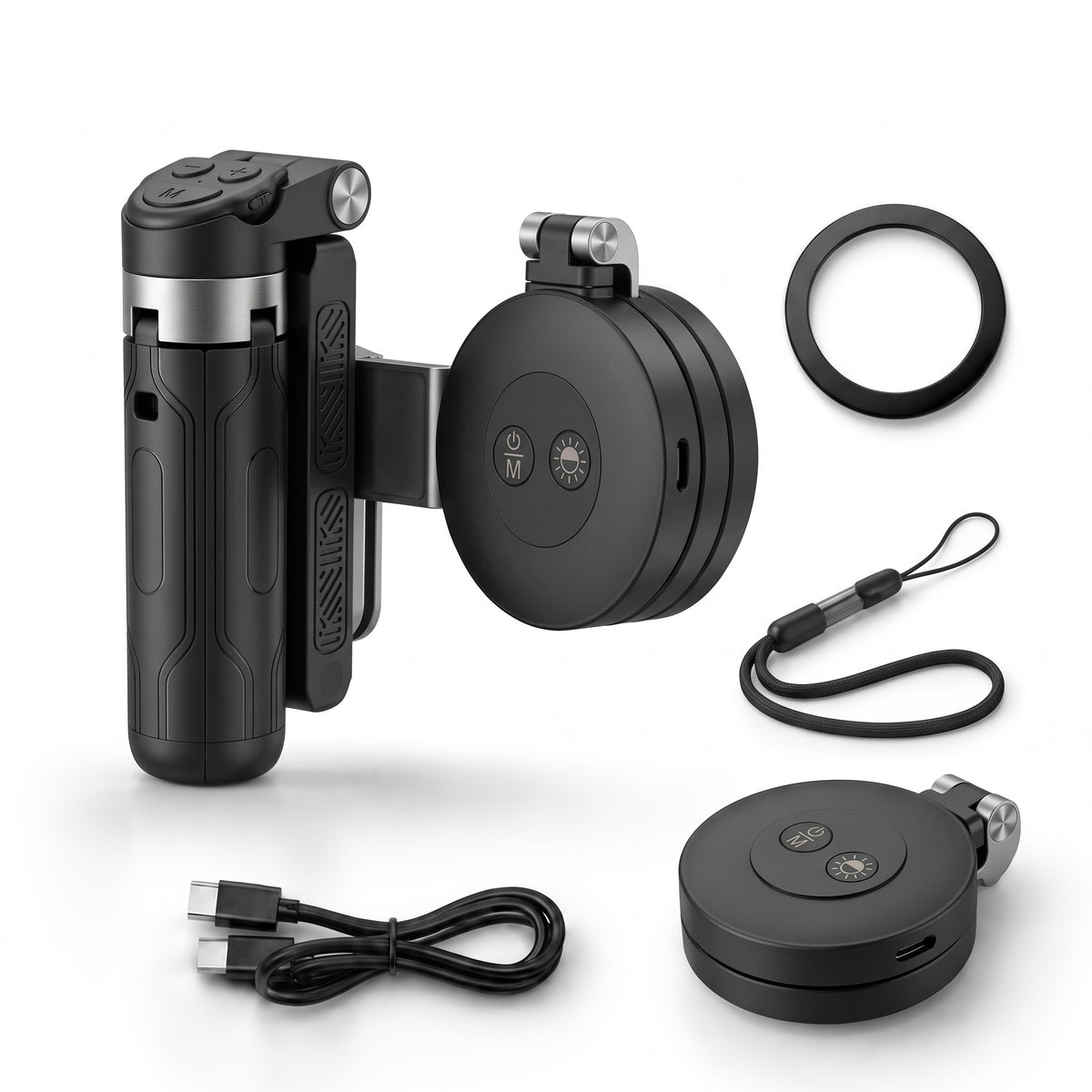 📸 Zoomable Magnetic Palm Grip | Selfie Stick & Tripod