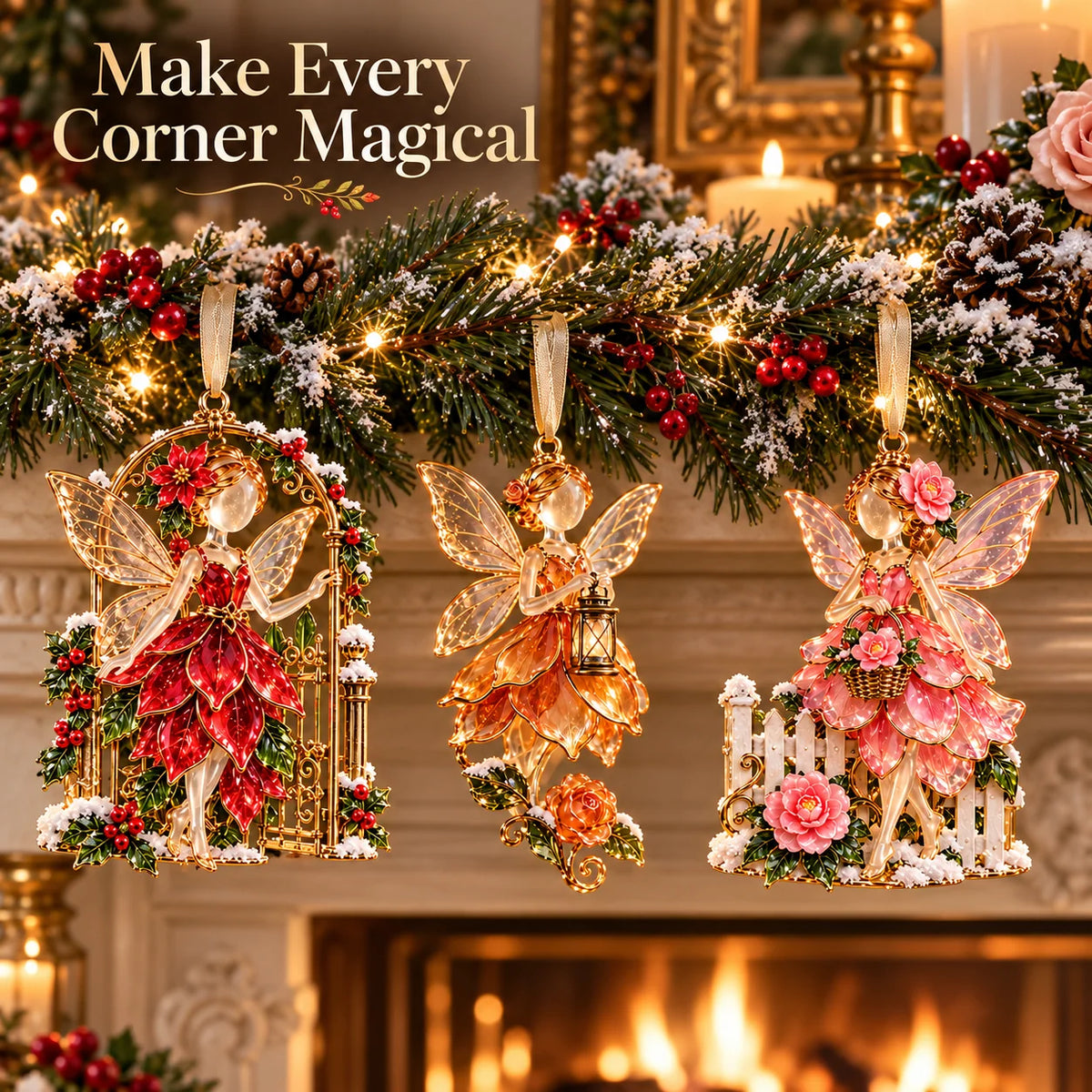 Winter Garden Fairies – 6 Enchanting Christmas Ornament Designs