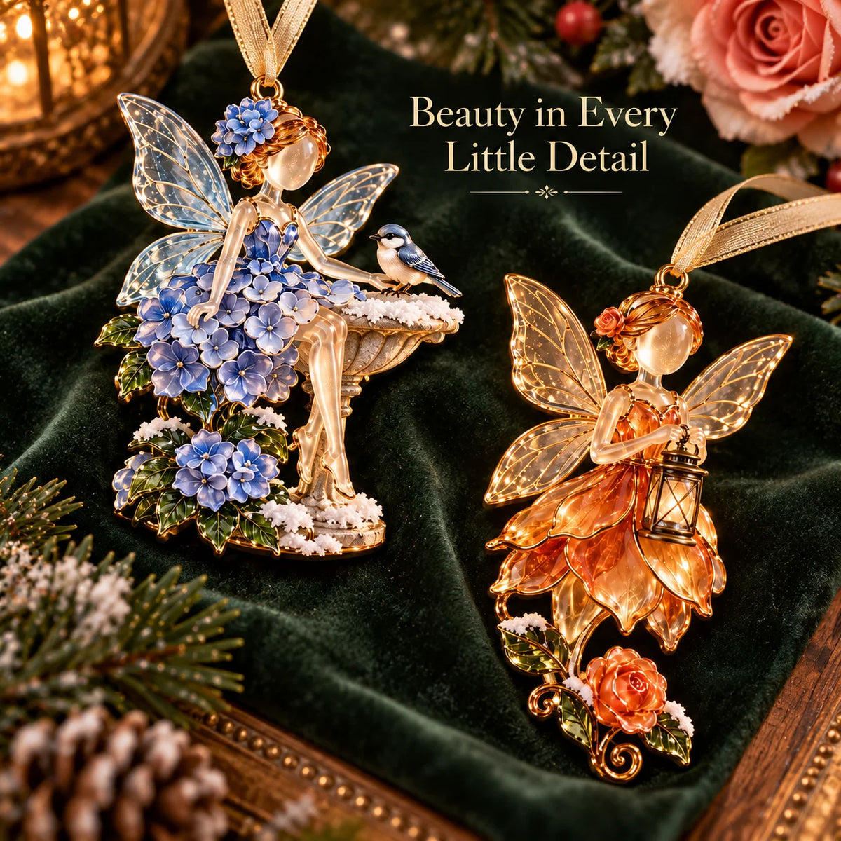 Winter Garden Fairies – 6 Enchanting Christmas Ornament Designs
