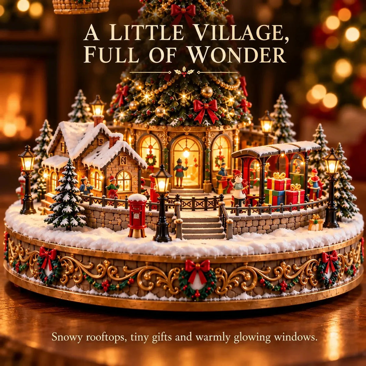 ⏰Limited Stock 50% OFF - 🎅🎈 Santa’s Sky Journey – Animated Lighted Christmas Balloon Village