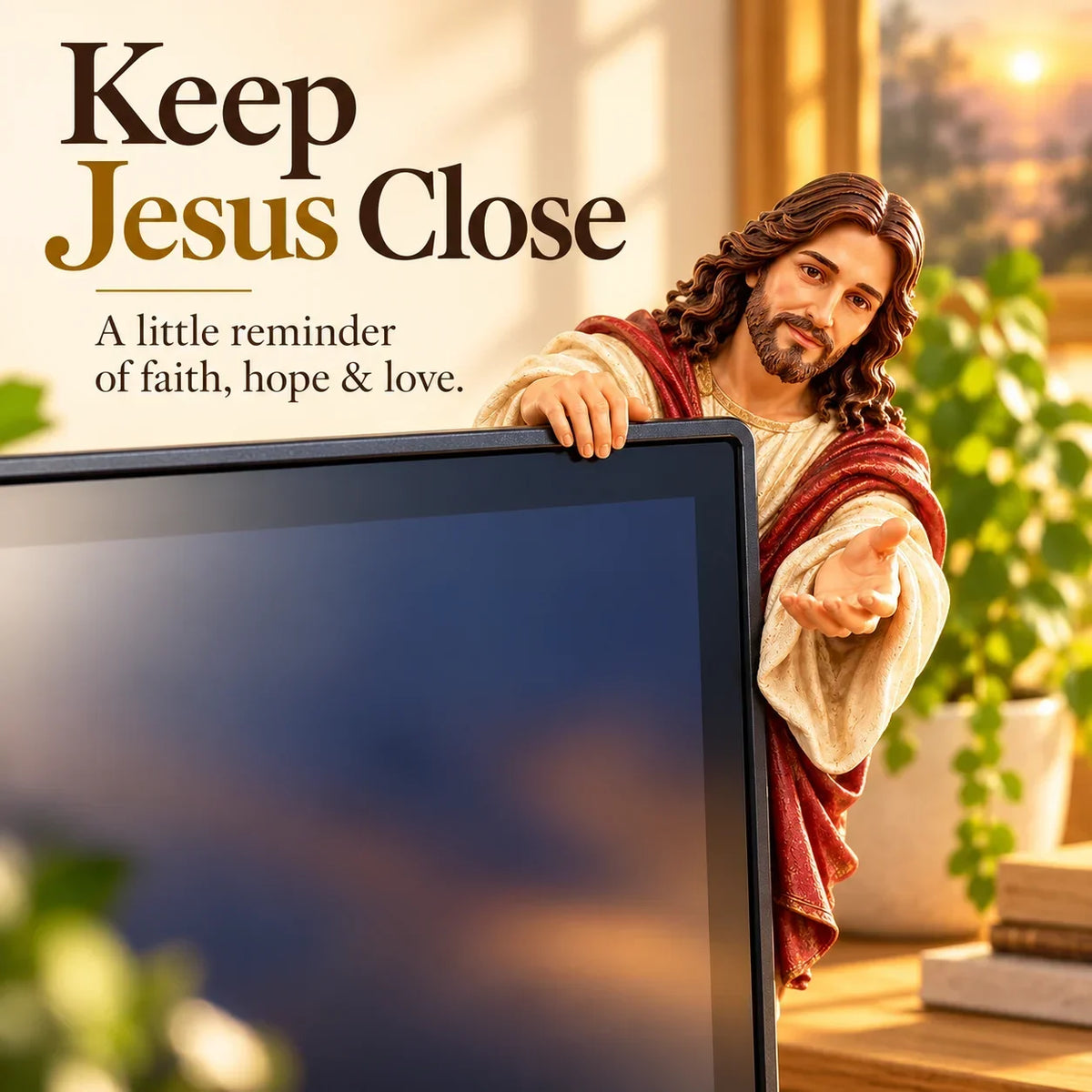 ⏰Limited Stock 50% OFF - ✝️ Keep Jesus Close — Faith, Hope & Love for Your Everyday Space ❤️🕊️
