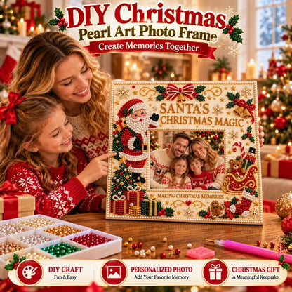 🎄❤️ DIY Christmas Pearl Art Photo Frame – Create Memories Together