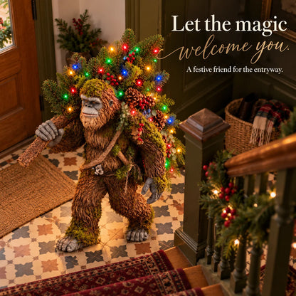 🎄✨ Woodland Sasquatch – Lighted Christmas Porch Decor🦶🎁