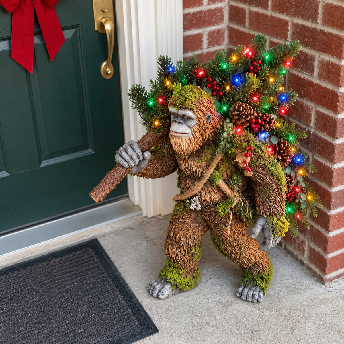 🎄✨ Woodland Sasquatch – Lighted Christmas Porch Decor🦶🎁
