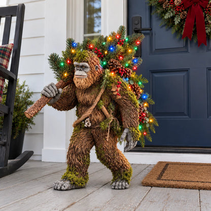 🎄✨ Woodland Sasquatch – Lighted Christmas Porch Decor🦶🎁