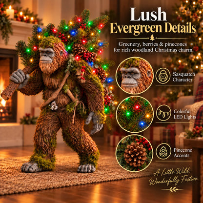 🎄✨ Woodland Sasquatch – Lighted Christmas Porch Decor🦶🎁