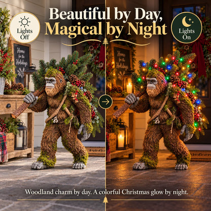 🎄✨ Woodland Sasquatch – Lighted Christmas Porch Decor🦶🎁