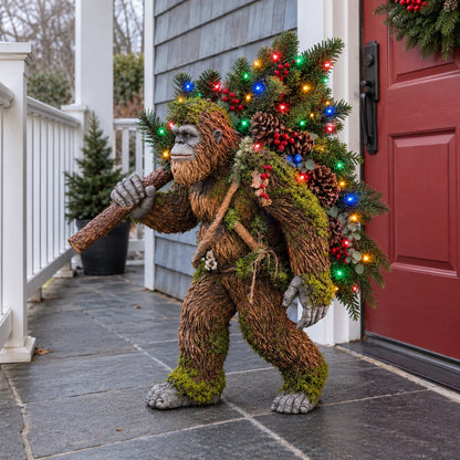 🎄✨ Woodland Sasquatch – Lighted Christmas Porch Decor🦶🎁