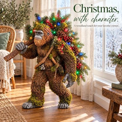 🎄✨ Woodland Sasquatch – Lighted Christmas Porch Decor🦶🎁