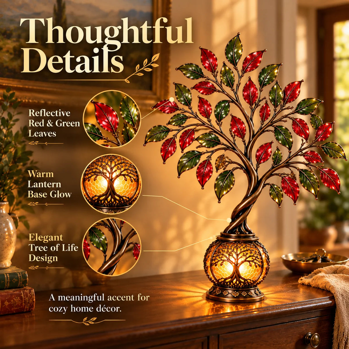 🌳✨ Everlasting Roots™ – Lighted Tree of Life Lantern