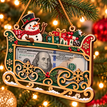 🎄💵 Wooden Christmas Money Gift Holder Ornament – A Fun & Festive Way to Gift Cash 🎁✨