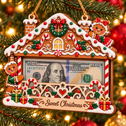 🎄💵 Wooden Christmas Money Gift Holder Ornament – A Fun & Festive Way to Gift Cash 🎁✨