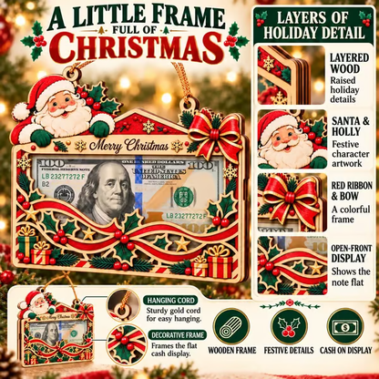 🎄💵 Wooden Christmas Money Gift Holder Ornament – A Fun & Festive Way to Gift Cash 🎁✨