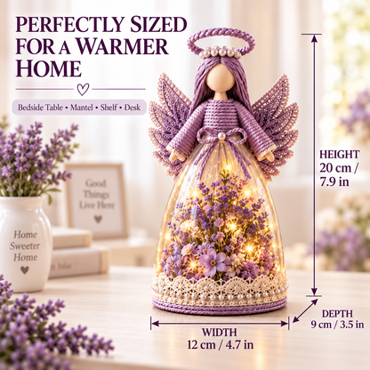 Lighted Floral Angel Figurine