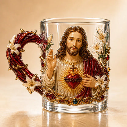 ⏳ Last Day 49% OFF – ✝️ 3D Christian Devotional Glass Mug Collection