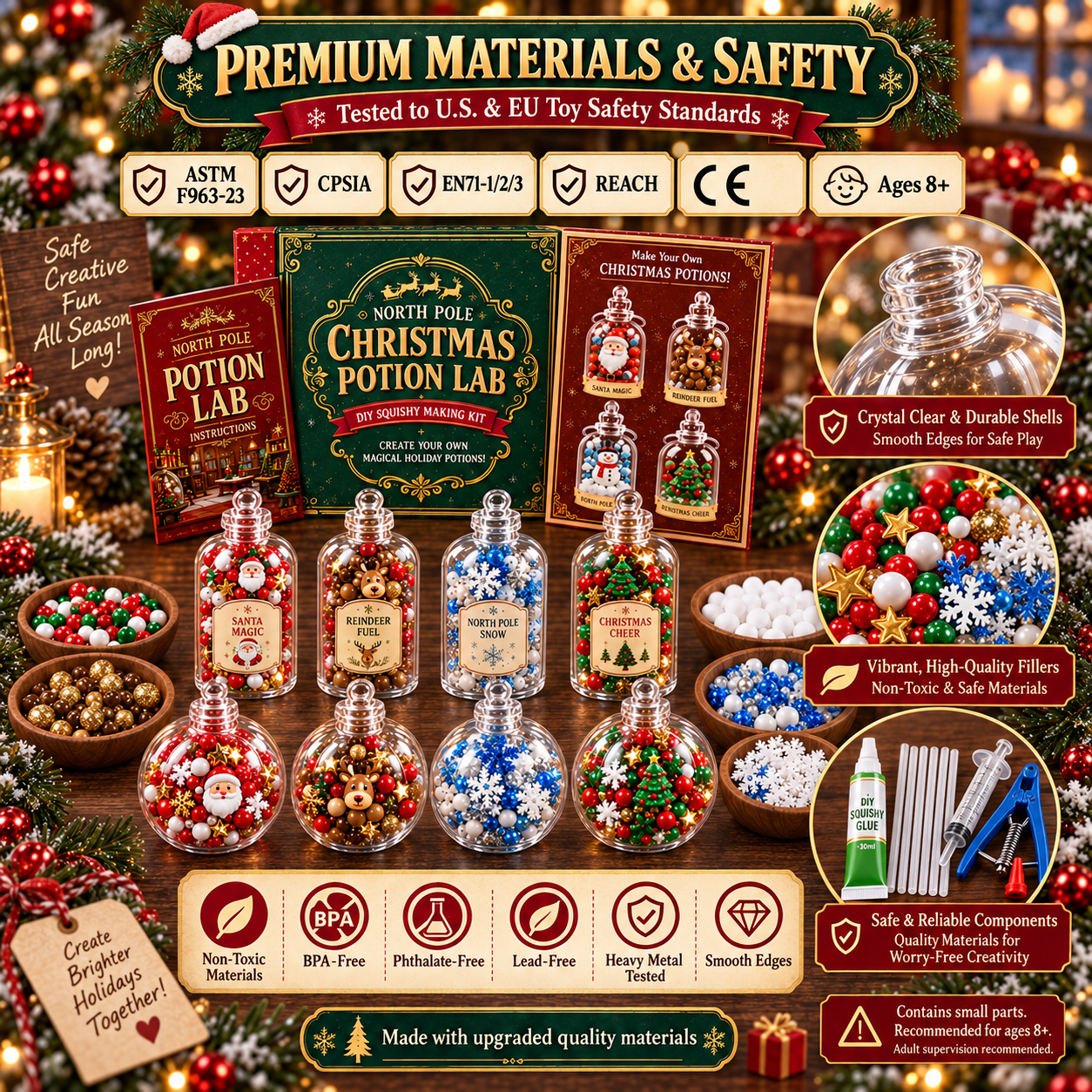 Christmas Potion Lab materials and safety standards