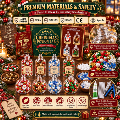 🎄 North Pole Christmas Potion Lab – 8-Piece DIY Squishy Making Kit