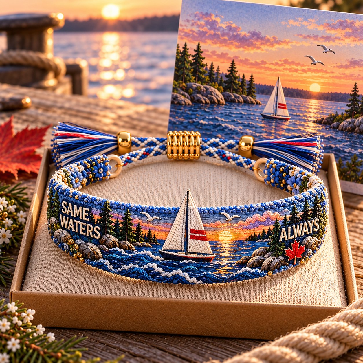 🌊 Lake Ontario Forever™ Embroidered Keepsake Bracelet 🍁