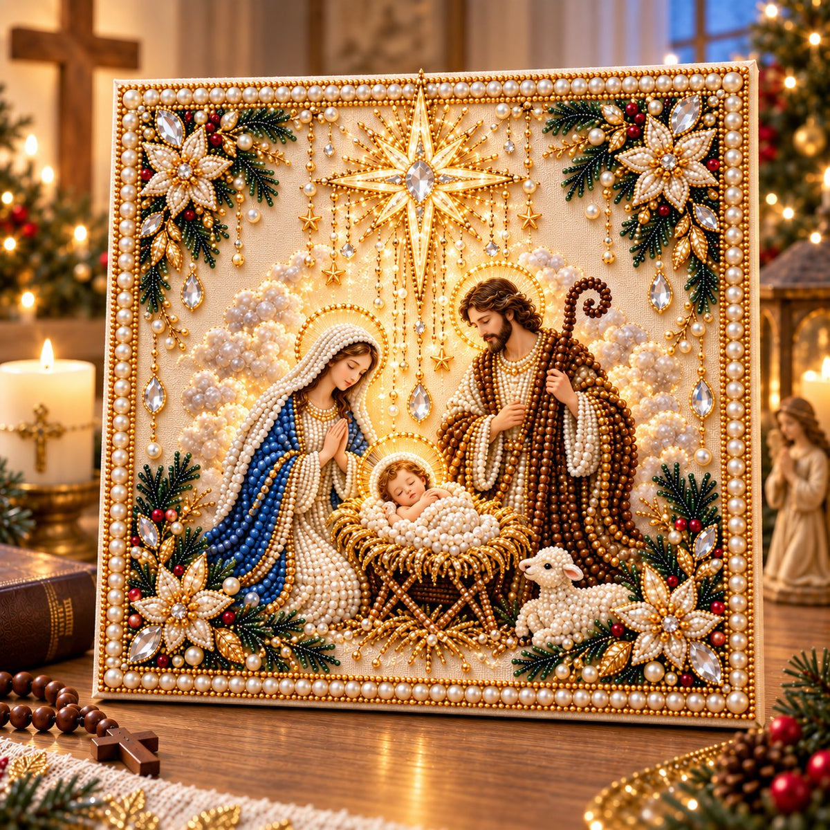 🙏✝️DIY Christian Pearl Artwork Kit✈️ Buy 3+ Get Free Shipping