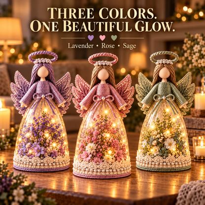 Lighted Floral Angel Figurine