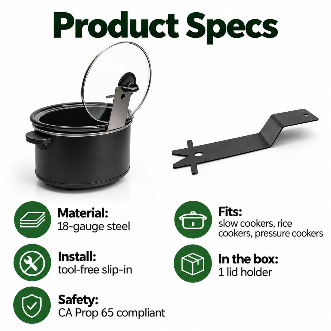 Pot lid stand stable on kitchen counter