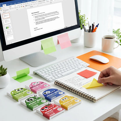 Cute Transparent Glitter Pull-Out Sticky Notes