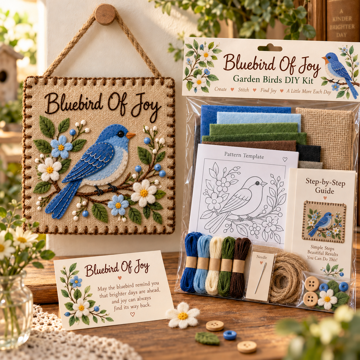 🐦 Garden Birds Fabric Weaving Kit