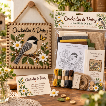 🐦 Garden Birds Fabric Weaving Kit