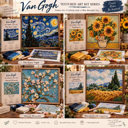 🎨 Van Gogh 3D Fabric Poke Art Kit