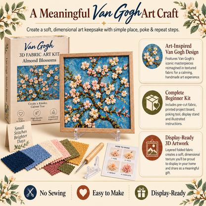 🎨 Van Gogh 3D Fabric Poke Art Kit