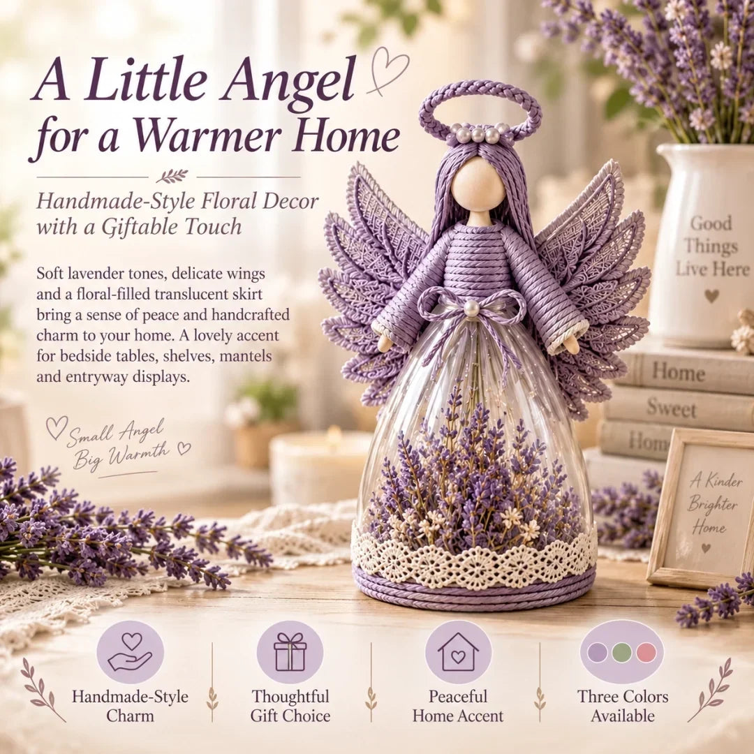 Lighted Floral Angel Figurine