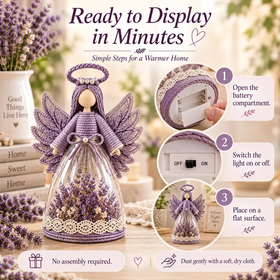 Lighted Floral Angel Figurine