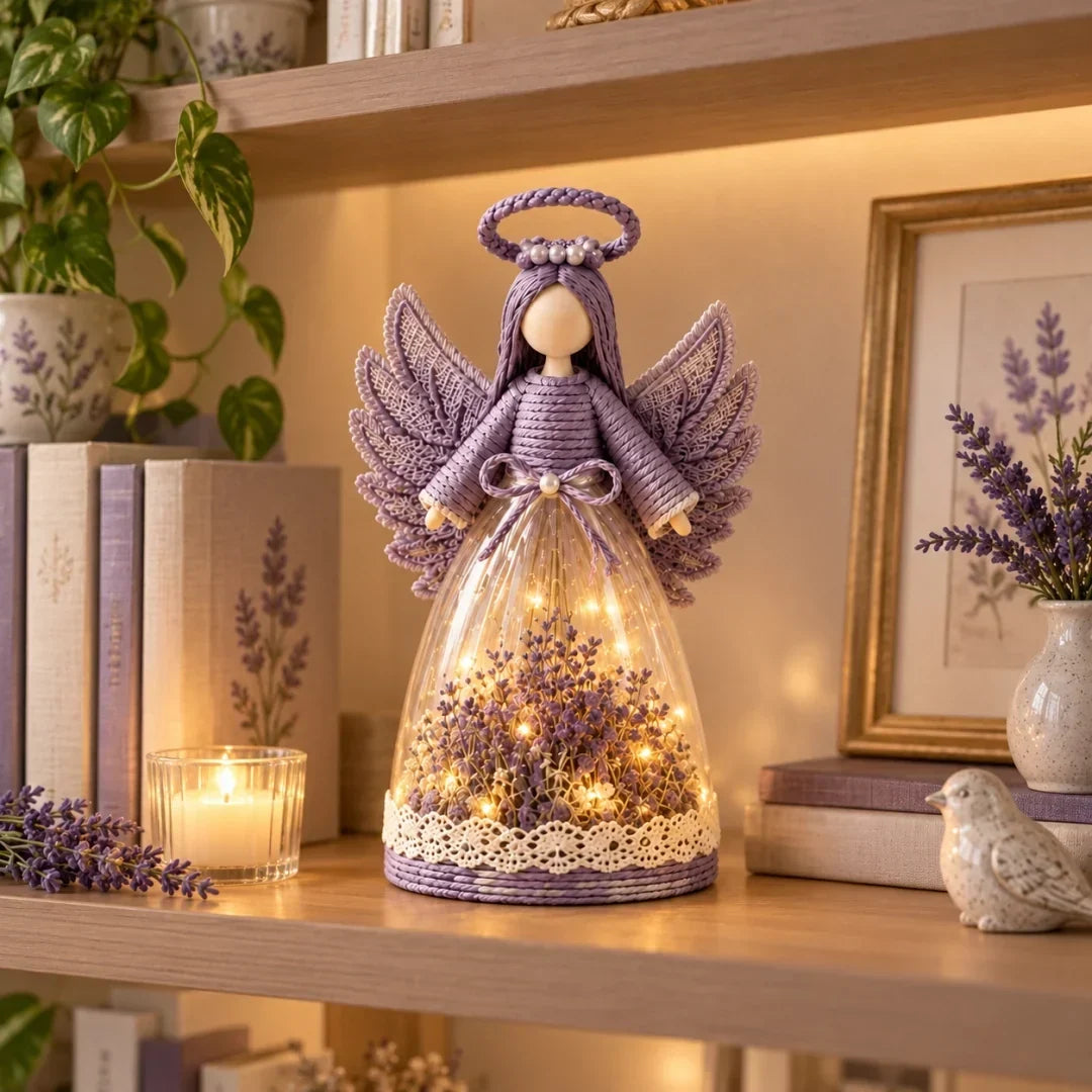 Lighted Floral Angel Figurine