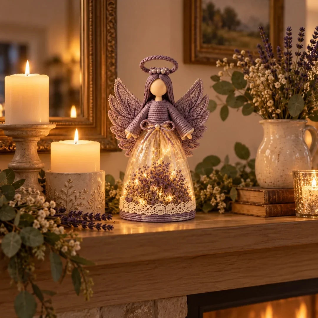 Lighted Floral Angel Figurine