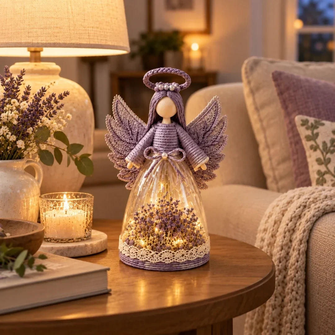 Lighted Floral Angel Figurine