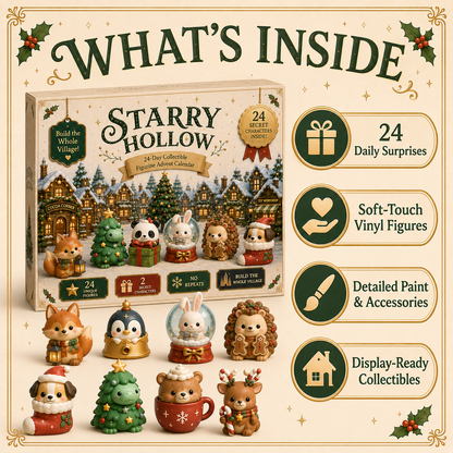 🎄 2026 NEW! Christmas Village Advent Calendar – 24 Collectible Figures Including 2 Mystery Characters ✨