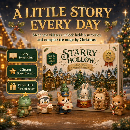 🎄 2026 NEW! Christmas Village Advent Calendar – 24 Collectible Figures Including 2 Mystery Characters ✨