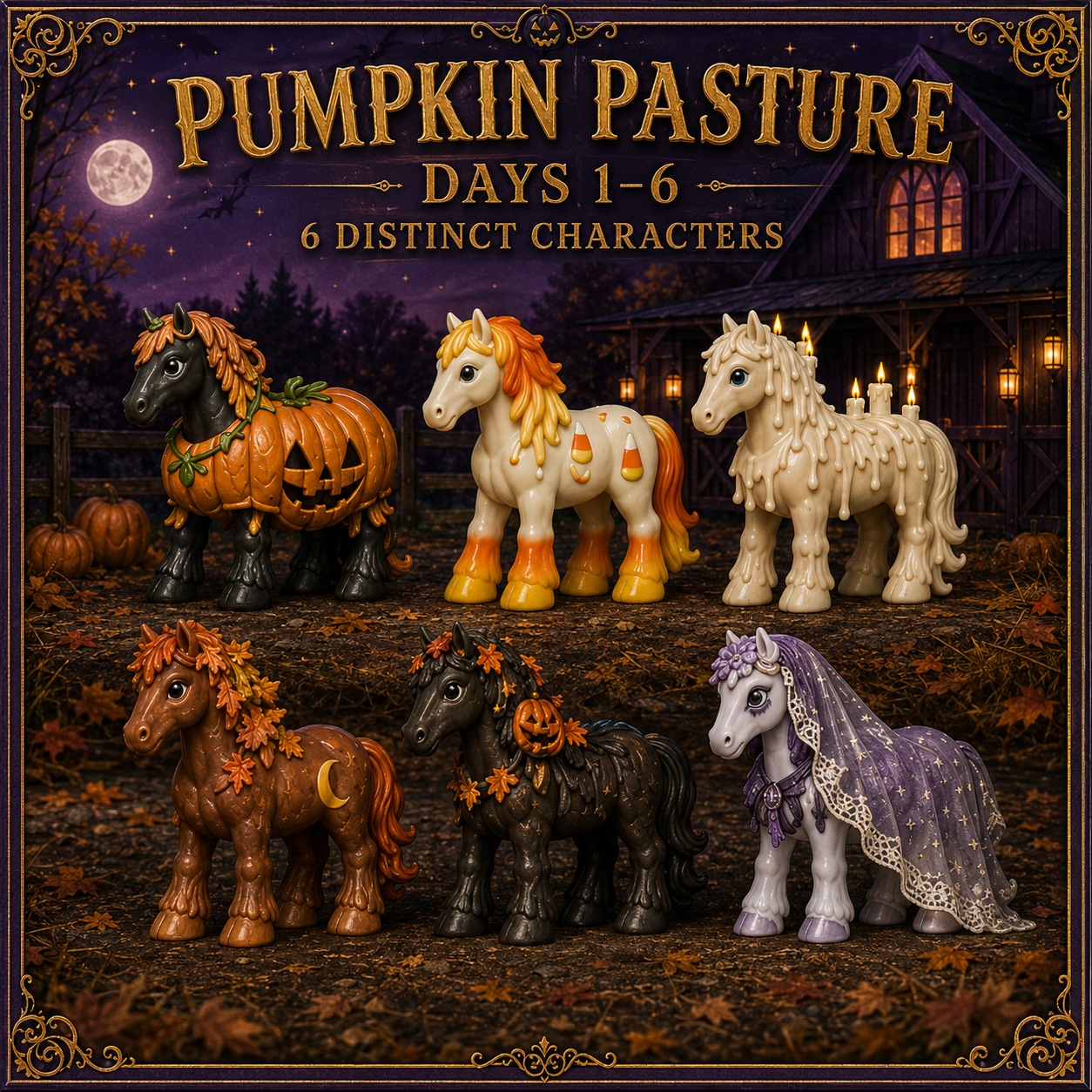 🎃 2026 Halloween Horse Advent Calendar 🐴 – 24 Figures Including 2 Secret Characters 👻✨