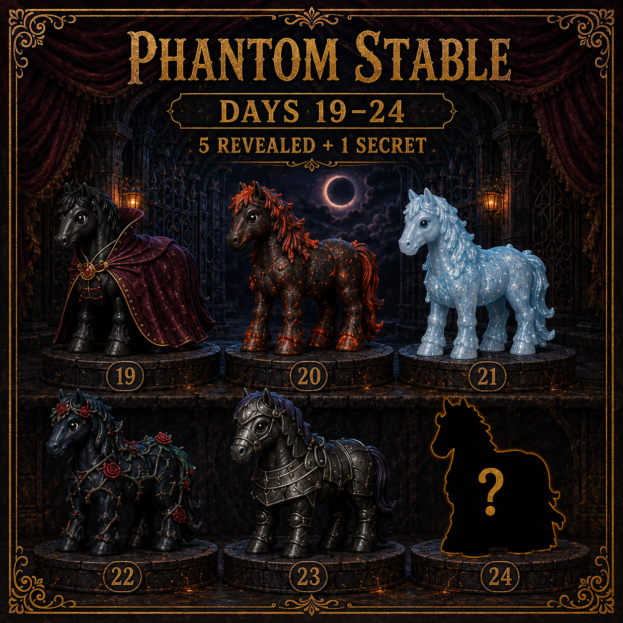 🎃 2026 Halloween Horse Advent Calendar 🐴 – 24 Figures Including 2 Secret Characters 👻✨