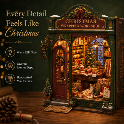 🎁 Christmas Wrapping Workshop Book Nook – Build Your Own Cozy Christmas World ✨