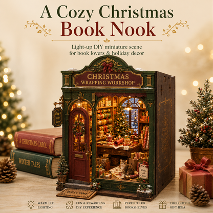 🎁 Christmas Wrapping Workshop Book Nook – Build Your Own Cozy Christmas World ✨