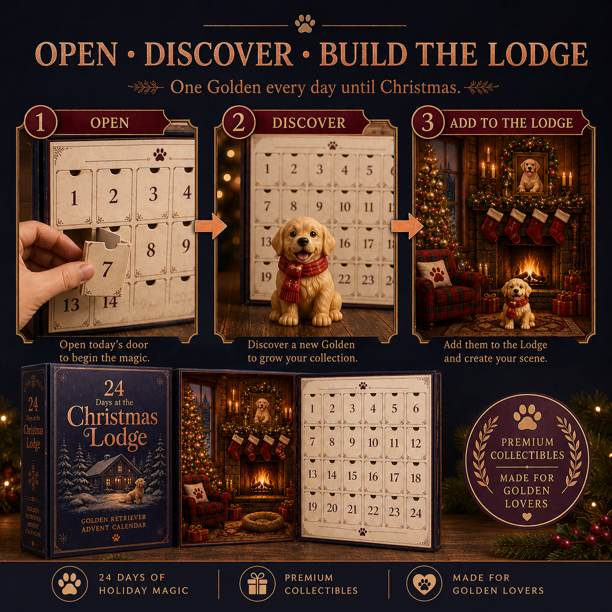 Golden Retriever Advent Calendar daily reveal