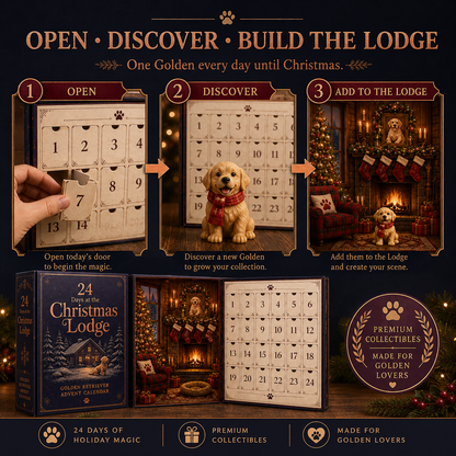 ⏰Limited Stock 50% OFF - 🎄🐕 2026 Golden Retriever Advent Calendar – 24 Days of Golden Mischief