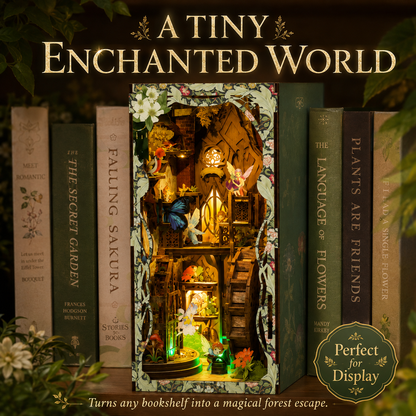 🌿 Whisperwood Enchanted Forest Book Nook – DIY Fairy Woodland Miniature Kit ✨
