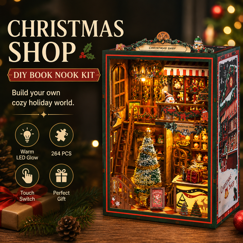 🎄 Noelwood Christmas Shop Book Nook – DIY Holiday Miniature Kit ✨